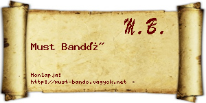 Must Bandó névjegykártya